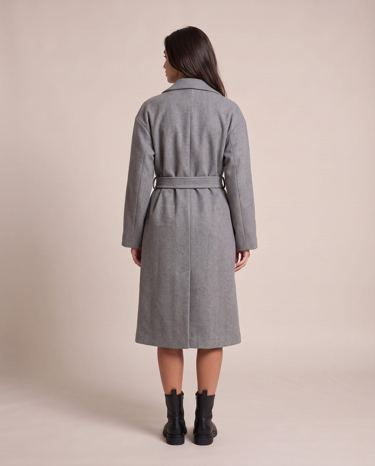 Cappotto lungo a vestaglia con cintura DAVOS - Follie by Alice