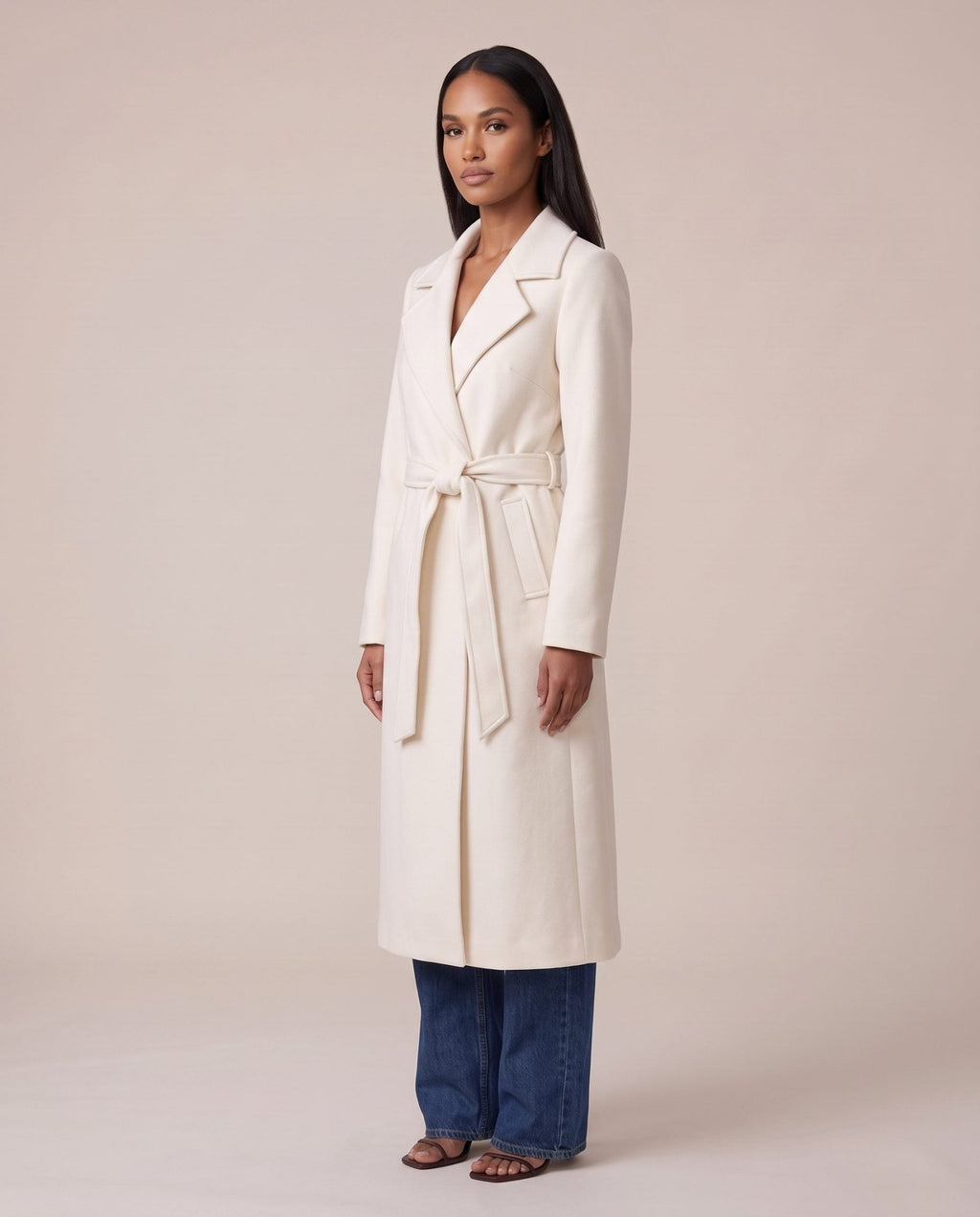 Cappotto lungo con cintura AVENUE - Follie by Alice
