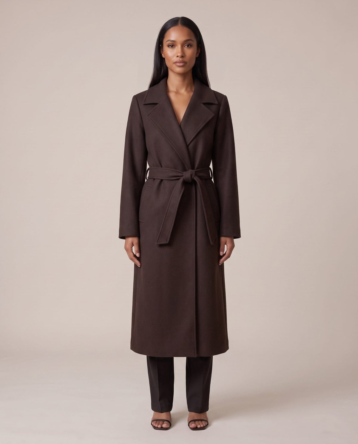 Cappotto lungo con cintura AVENUE - Follie by Alice