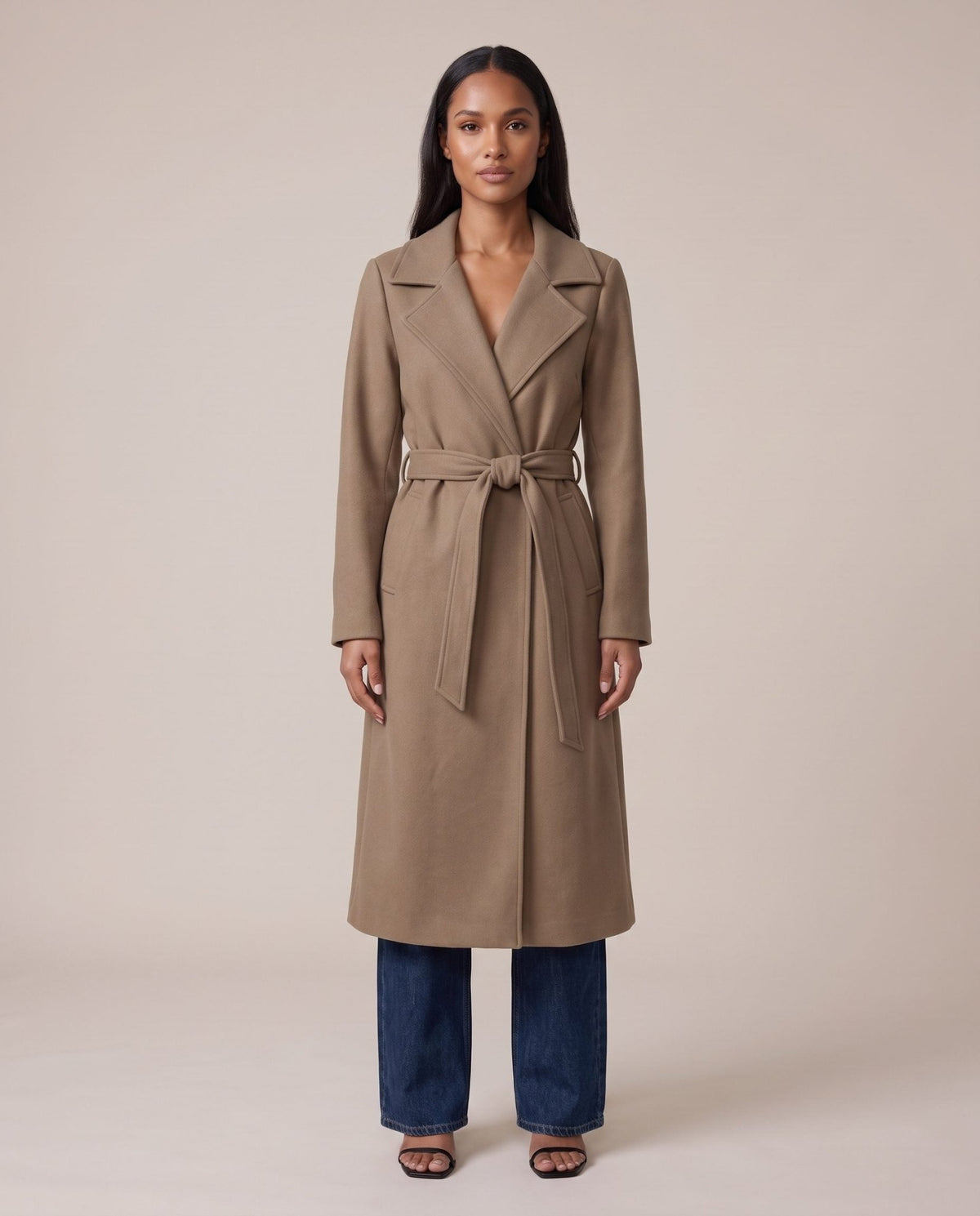 Cappotto lungo con cintura AVENUE - Follie by Alice