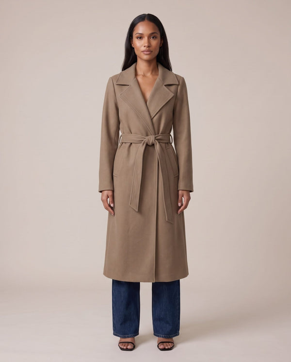 Cappotto lungo con cintura AVENUE - Follie by Alice