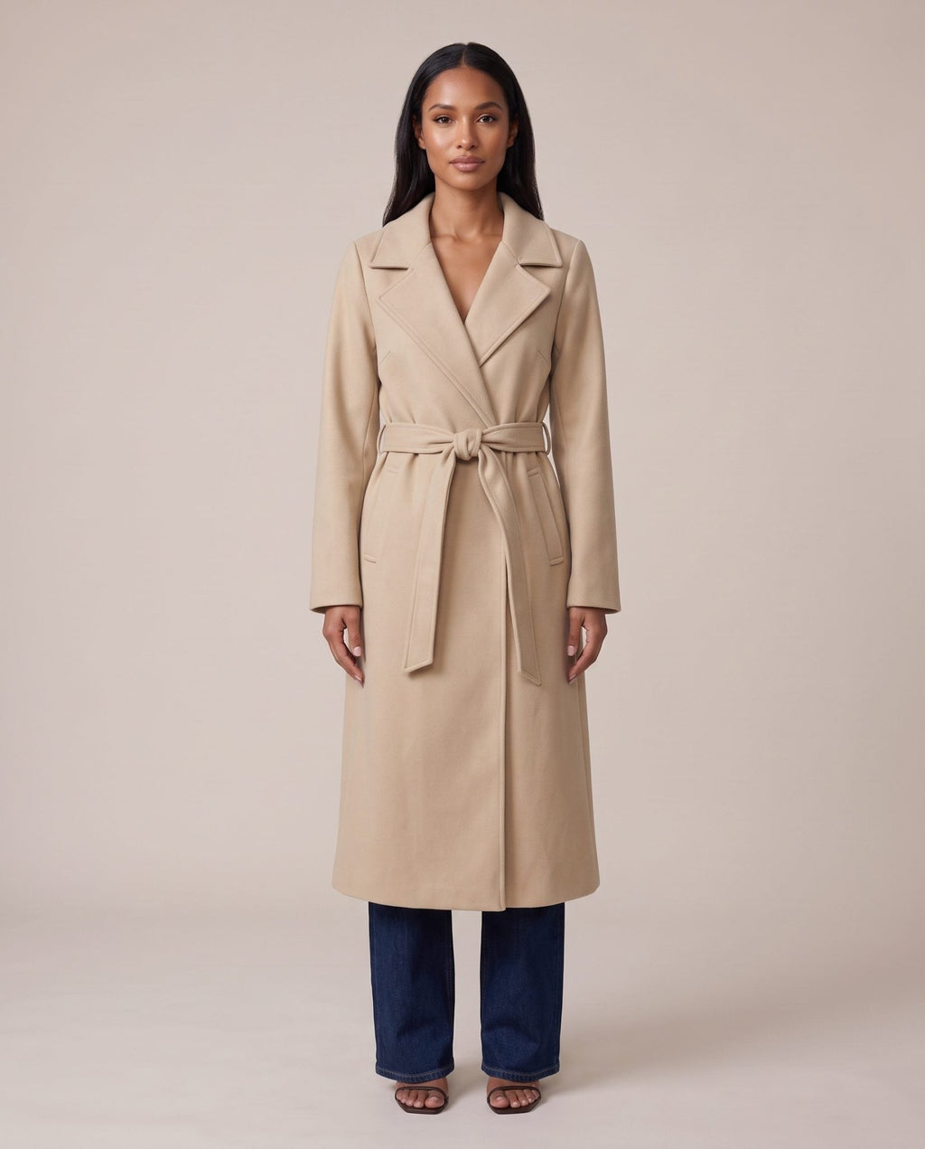 Cappotto lungo con cintura AVENUE - Follie by Alice