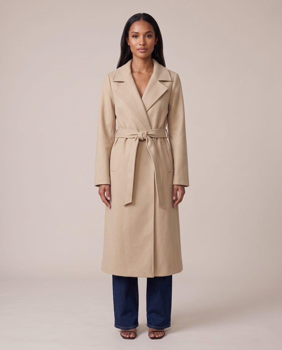 Cappotto lungo con cintura AVENUE - Follie by Alice