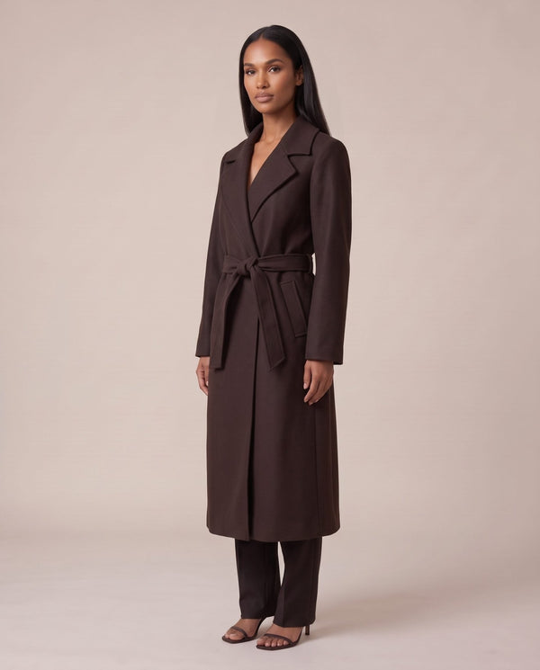 Cappotto lungo con cintura AVENUE - Follie by Alice