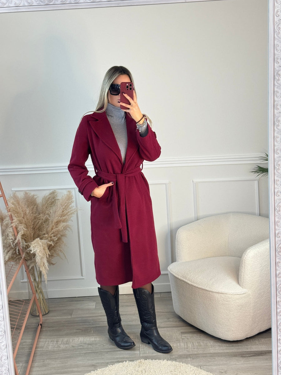 Cappotto lungo con cintura