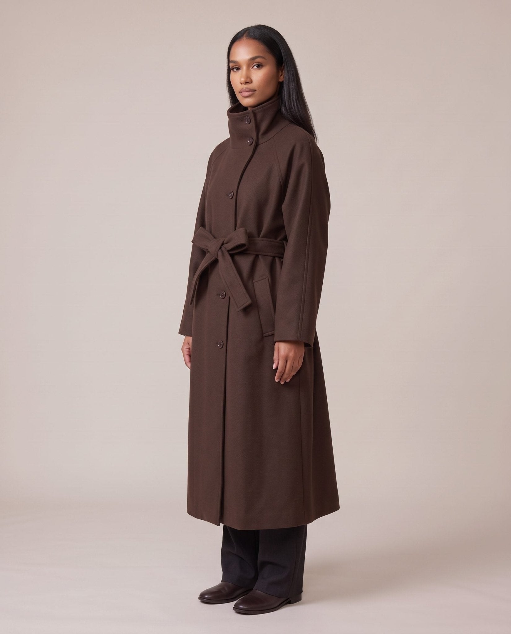 Cappotto lungo con collo a imbuto ZURIGO - Follie by Alice Immagine secondaria del prodotto