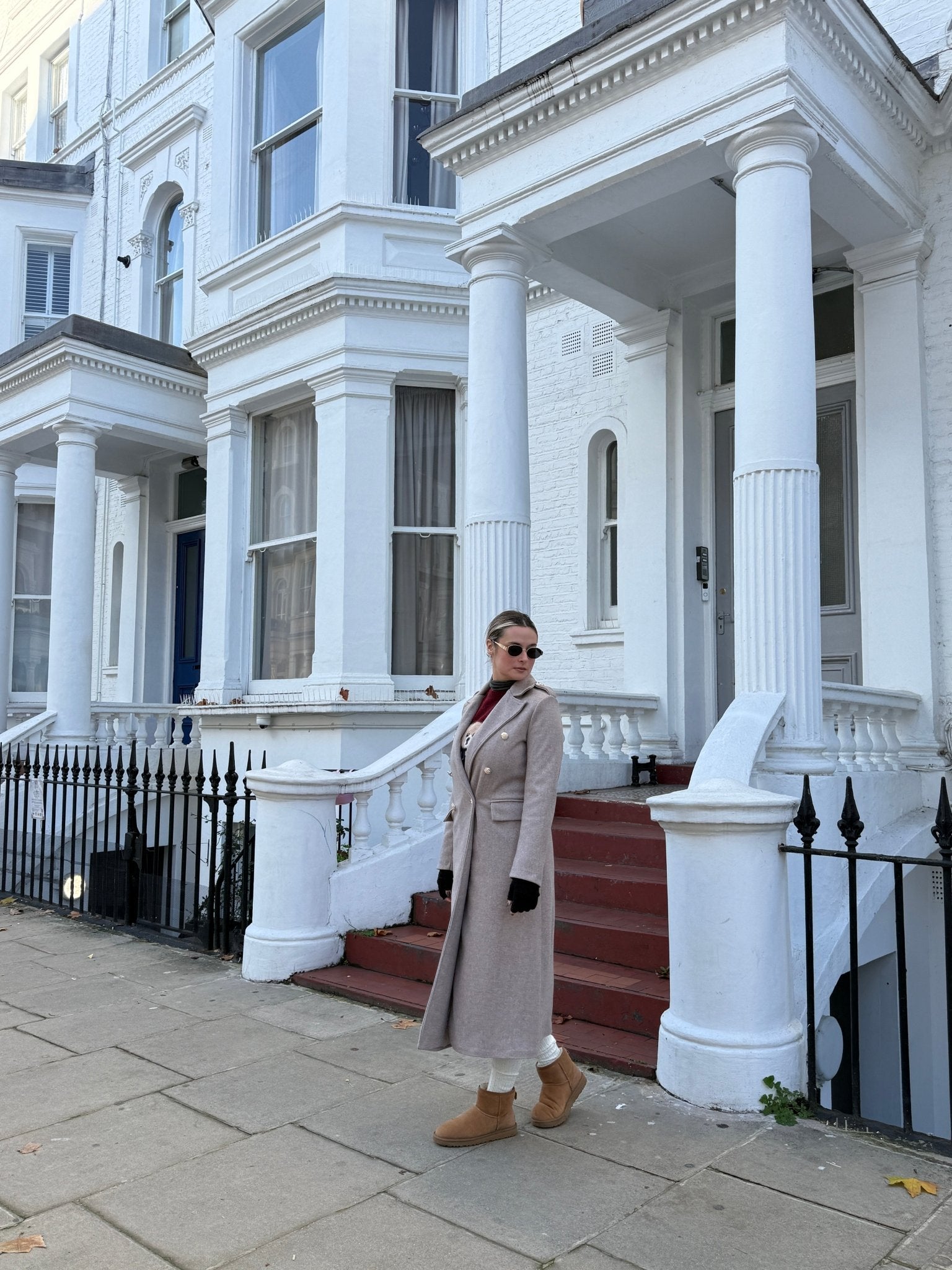 Cappotto lungo doppiopetto con bottoni gioiello - Follie by Alice