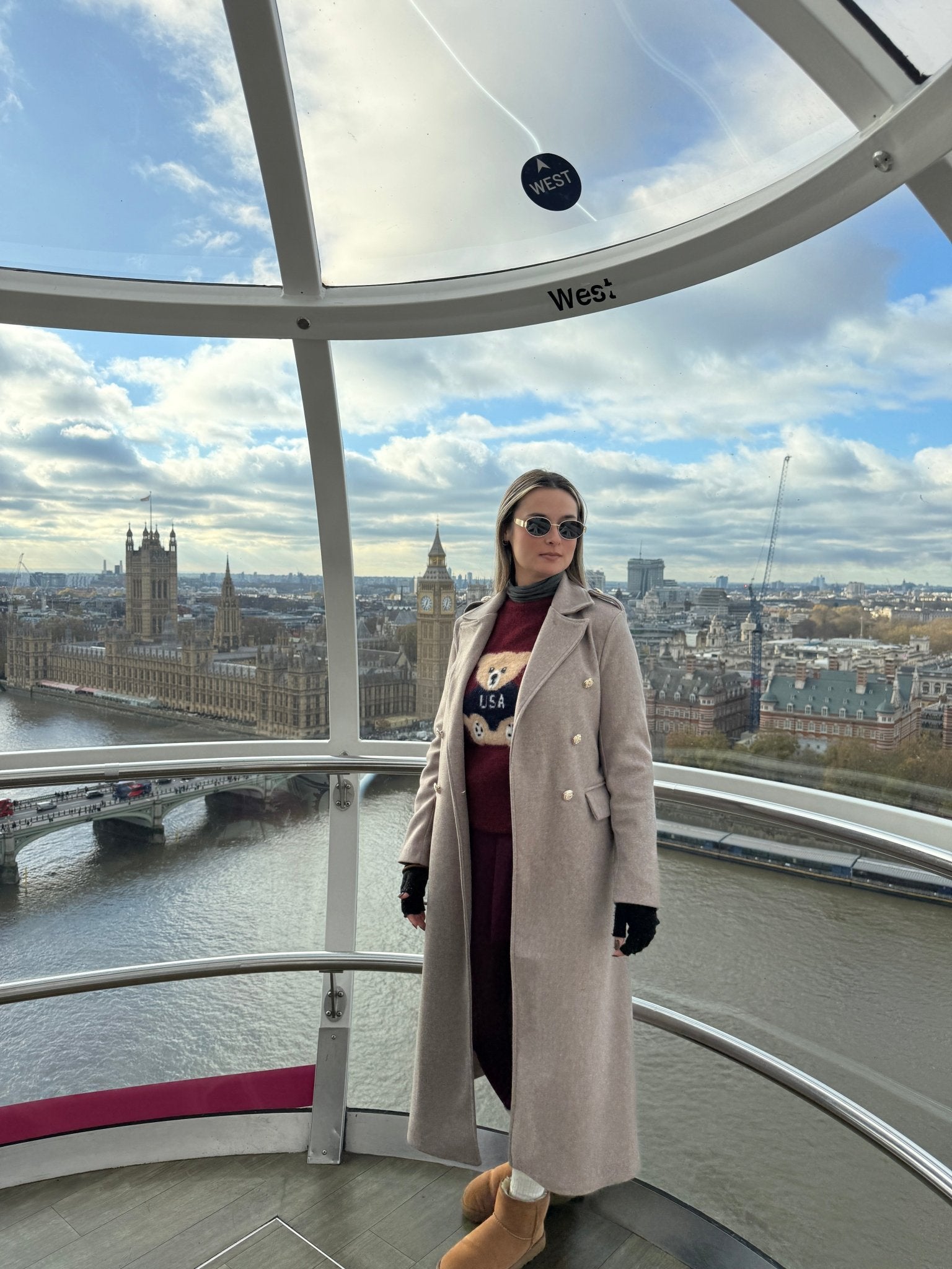 Cappotto lungo doppiopetto con bottoni gioiello - Follie by Alice