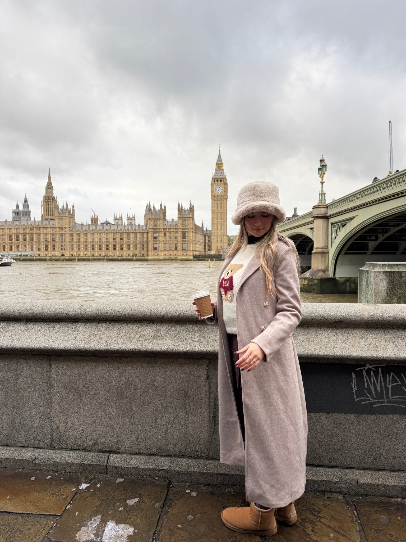 Cappotto lungo doppiopetto con bottoni gioiello - Follie by Alice