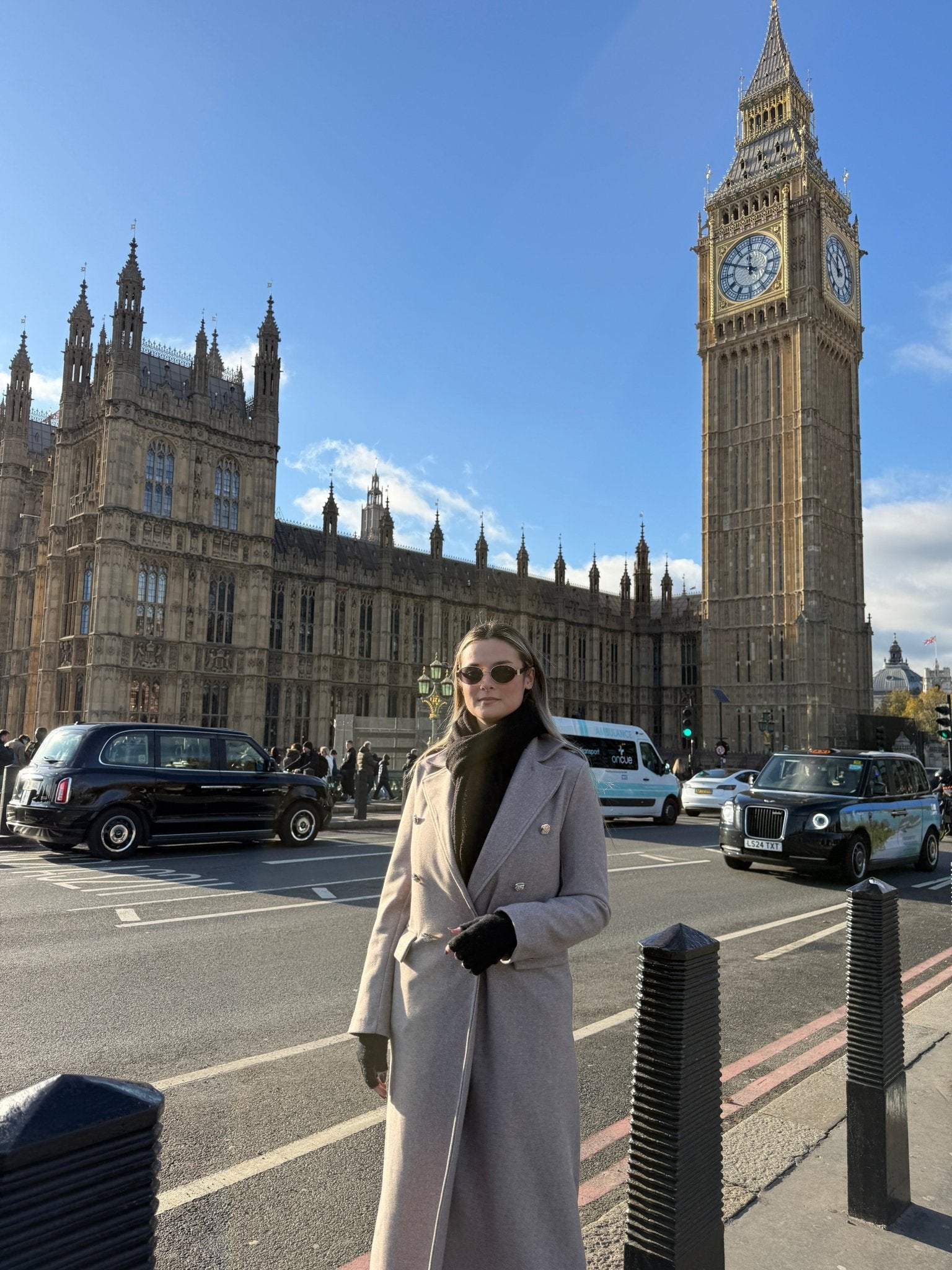 Cappotto lungo doppiopetto con bottoni gioiello - Follie by Alice