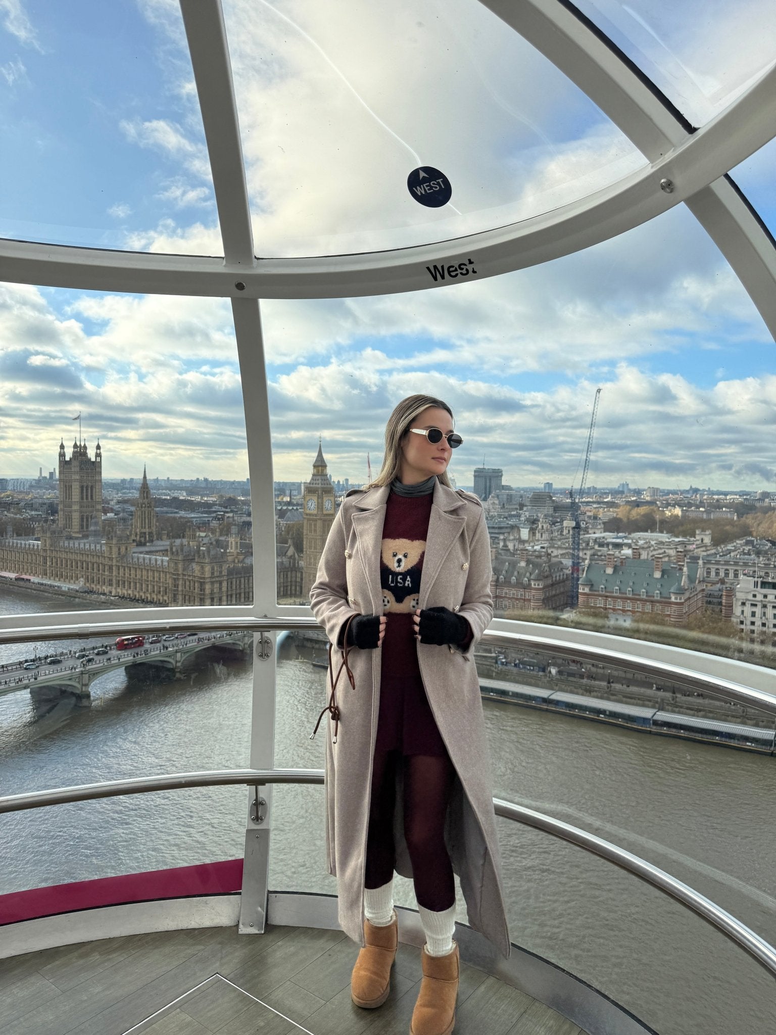 Cappotto lungo doppiopetto con bottoni gioiello - Follie by Alice