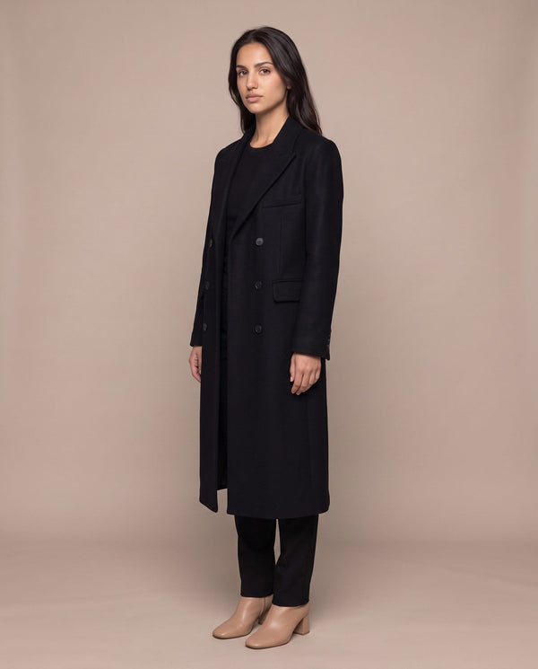 Cappotto lungo doppiopetto con revers BIG BEN - Follie by Alice