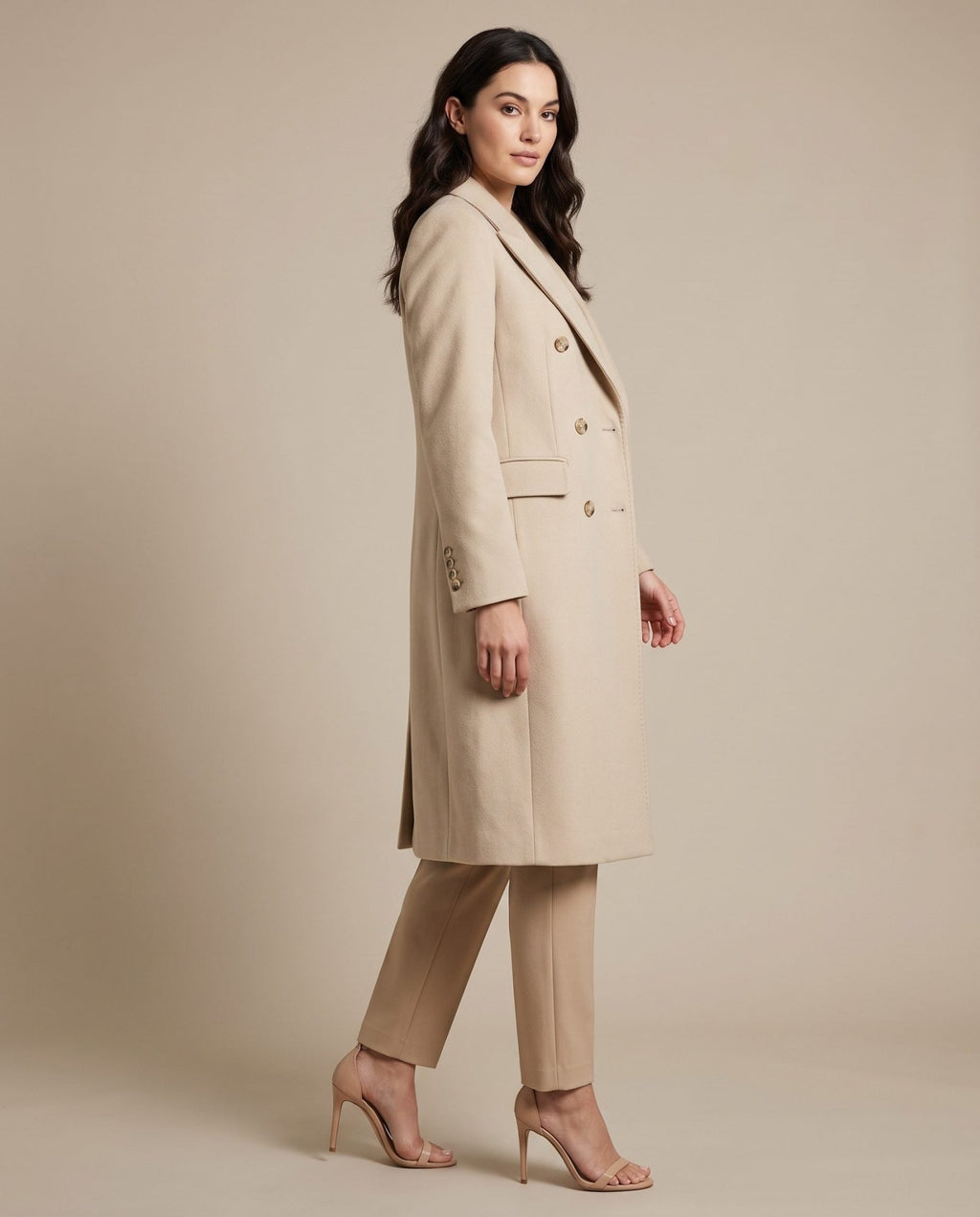 Cappotto lungo doppiopetto con revers BIG BEN - Follie by Alice