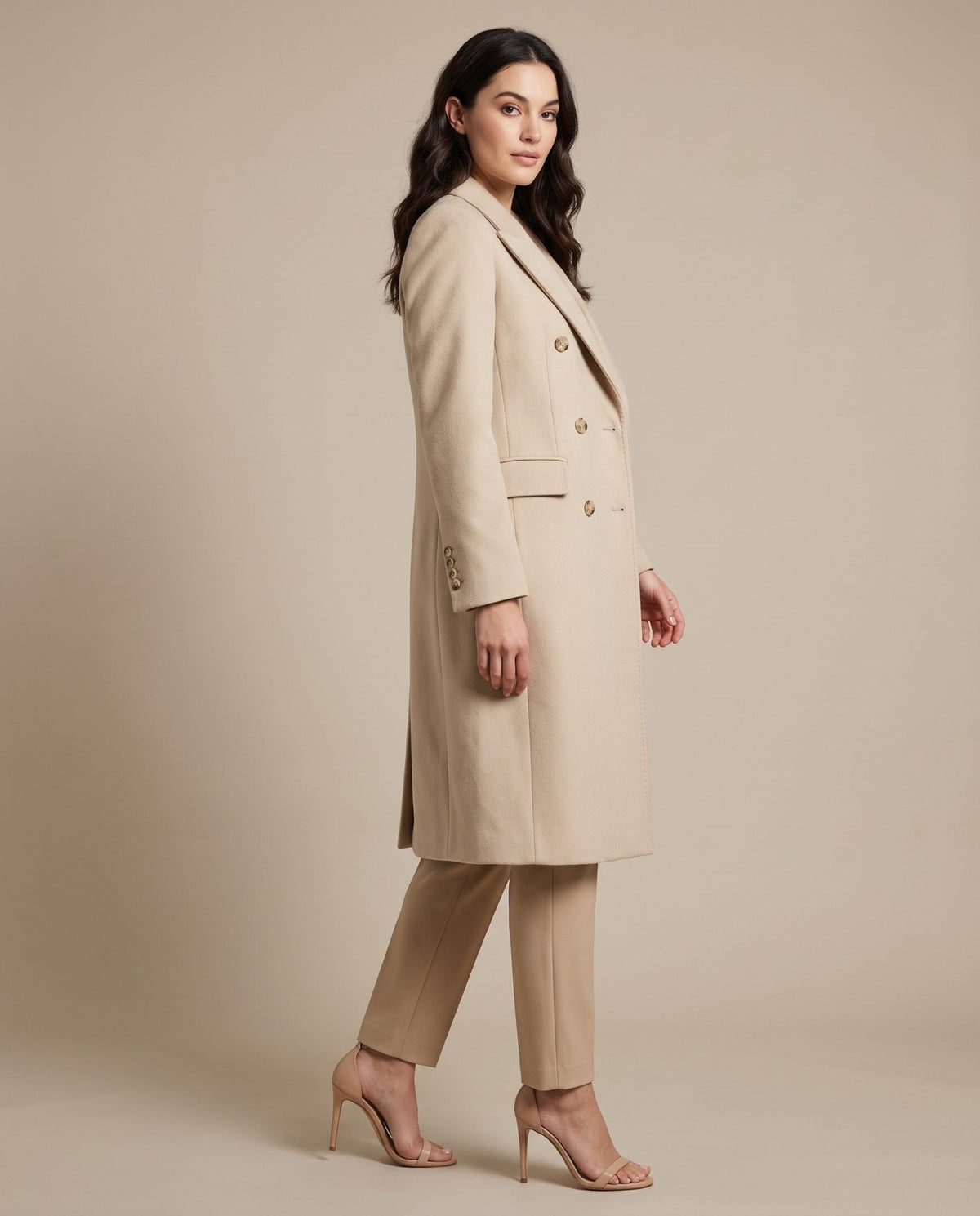 Cappotto lungo doppiopetto con revers BIG BEN - Follie by Alice