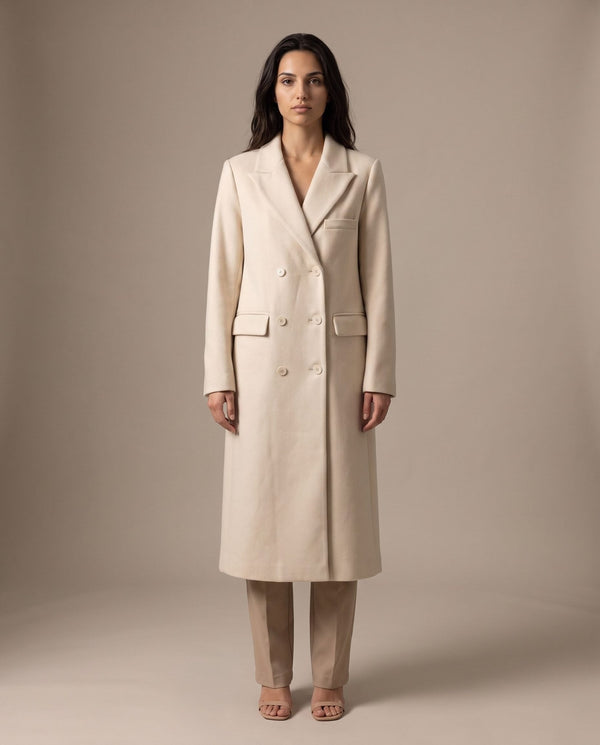 Cappotto lungo doppiopetto con revers BIG BEN - Follie by Alice