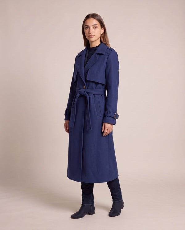 Cappotto trench lungo con patta LONDRA - Follie by Alice