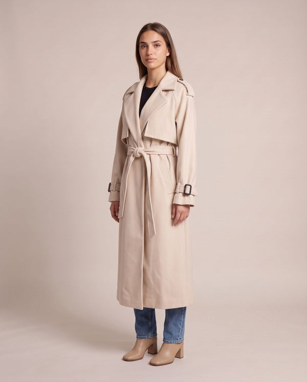 Cappotto trench lungo con patta LONDRA - Follie by Alice