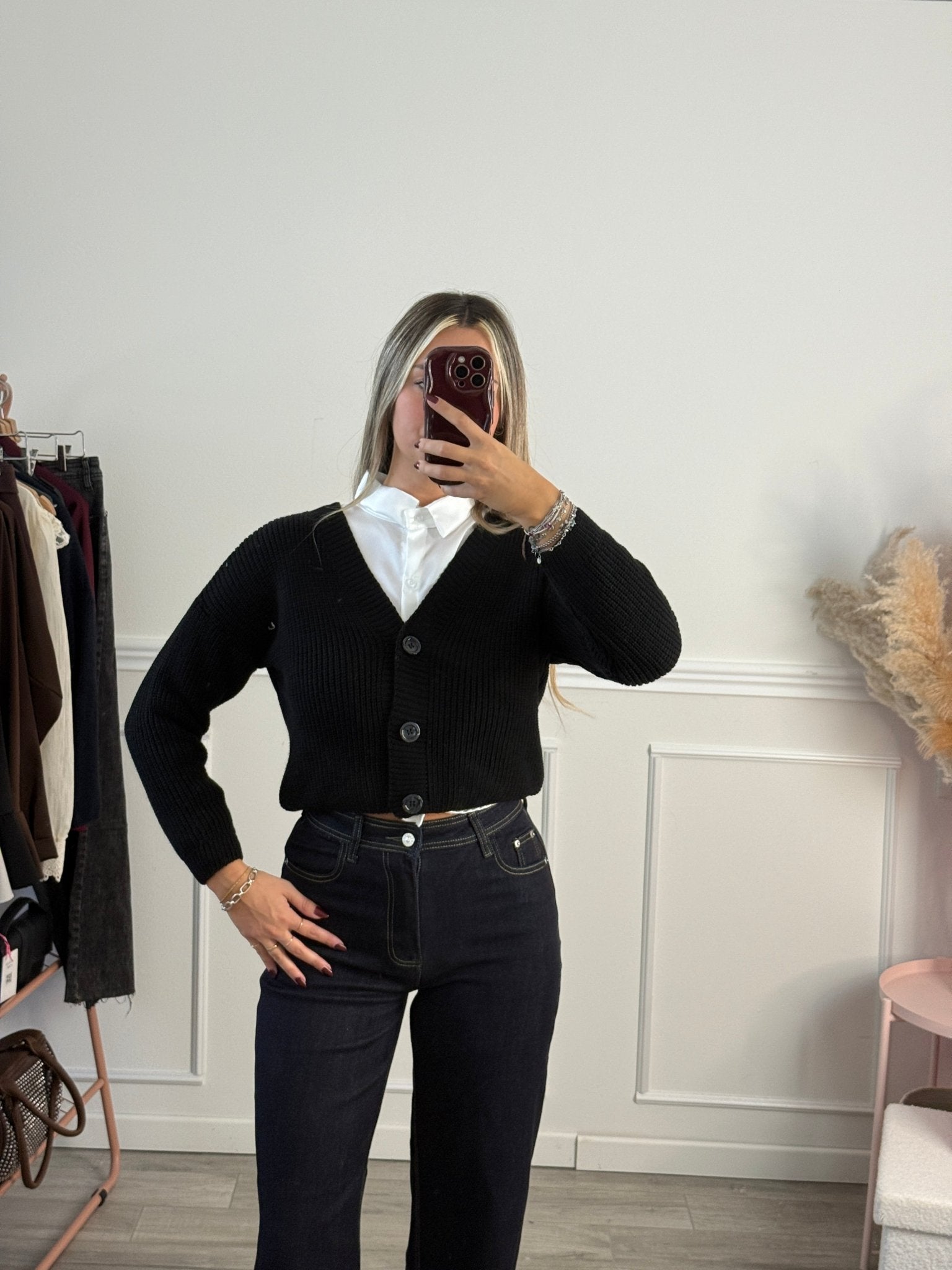 Cardigan in maglia con bottoncini - Follie by Alice