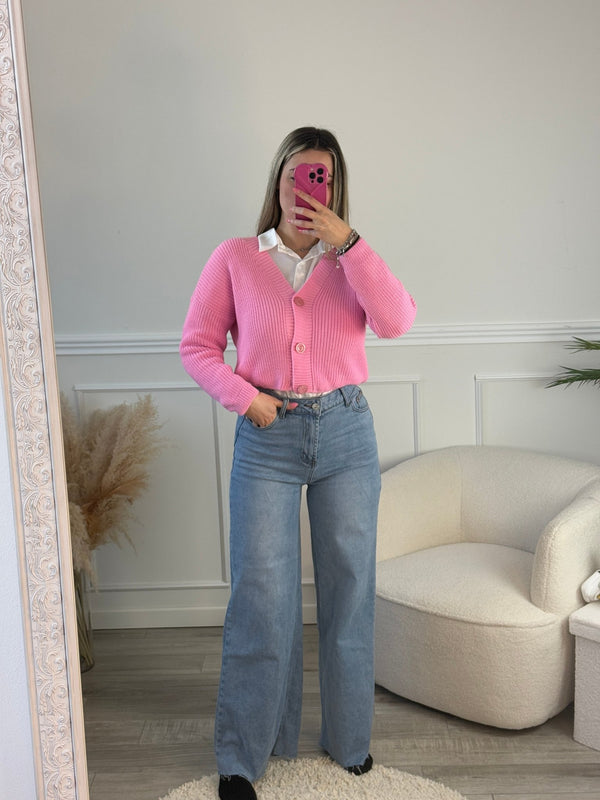Cardigan in maglia con bottoncini - Follie by Alice