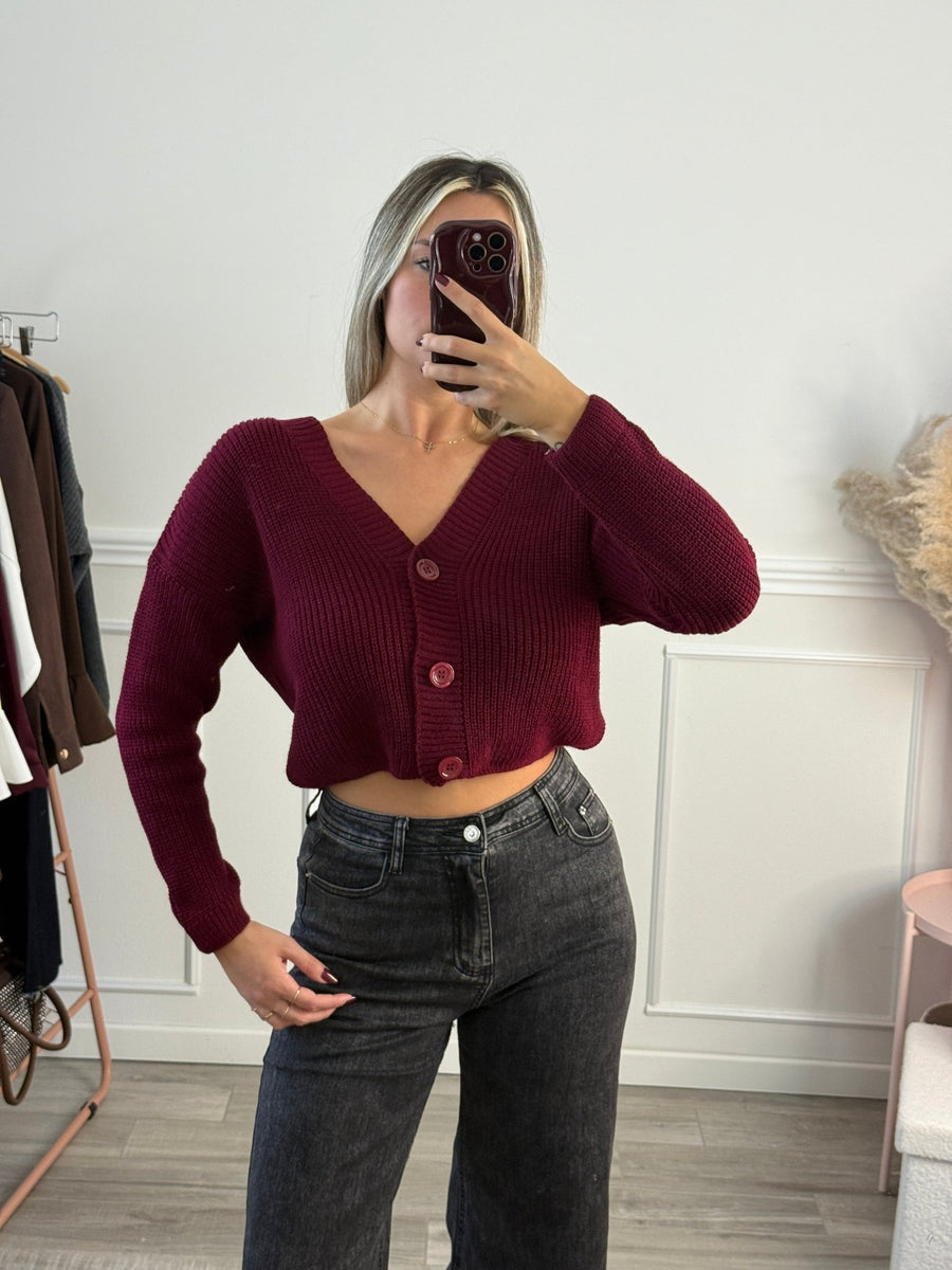 Cardigan in maglia con bottoncini