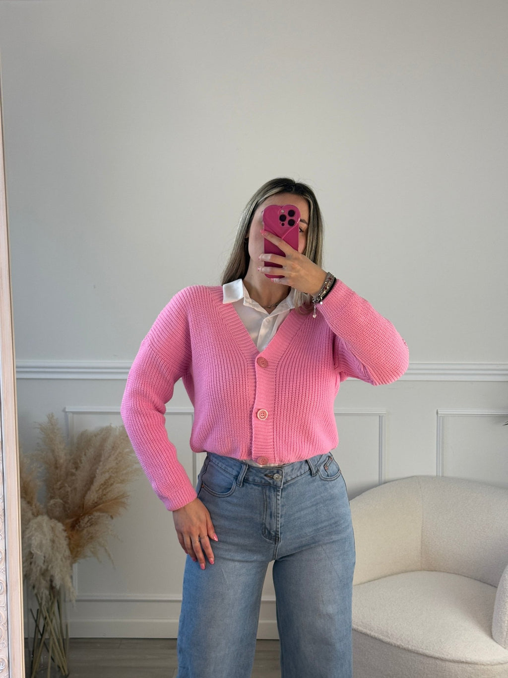 Cardigan in maglia con bottoncini - Follie by Alice