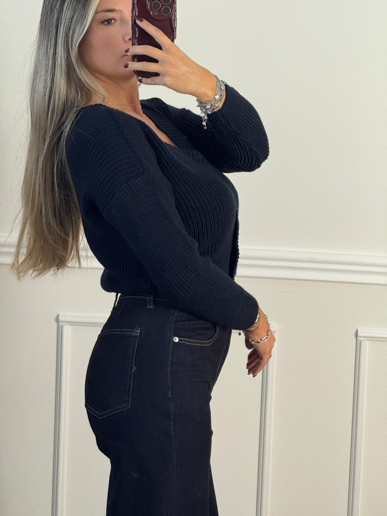 Cardigan in maglia con bottoncini - Follie by Alice