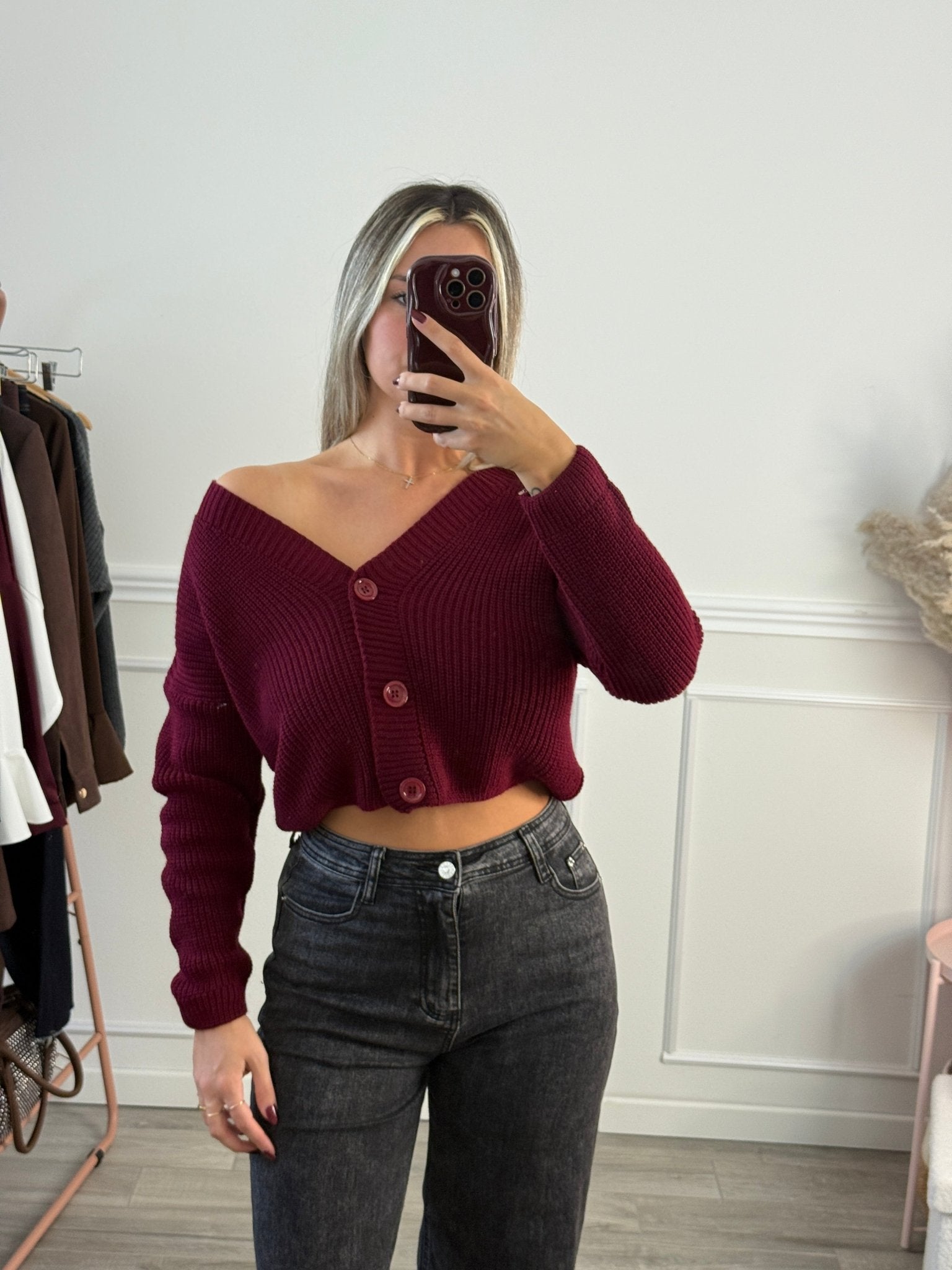Cardigan in maglia con bottoncini - Follie by Alice