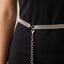 Cintura gioiello argento con strass a catena - Follie by Alice