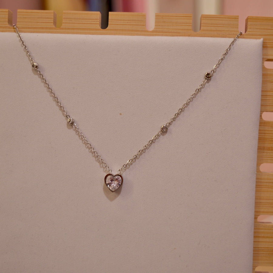 Collana argento con cuore gioiello