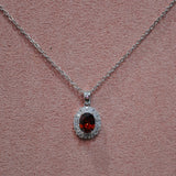 Collana argento con perla rosso rubino