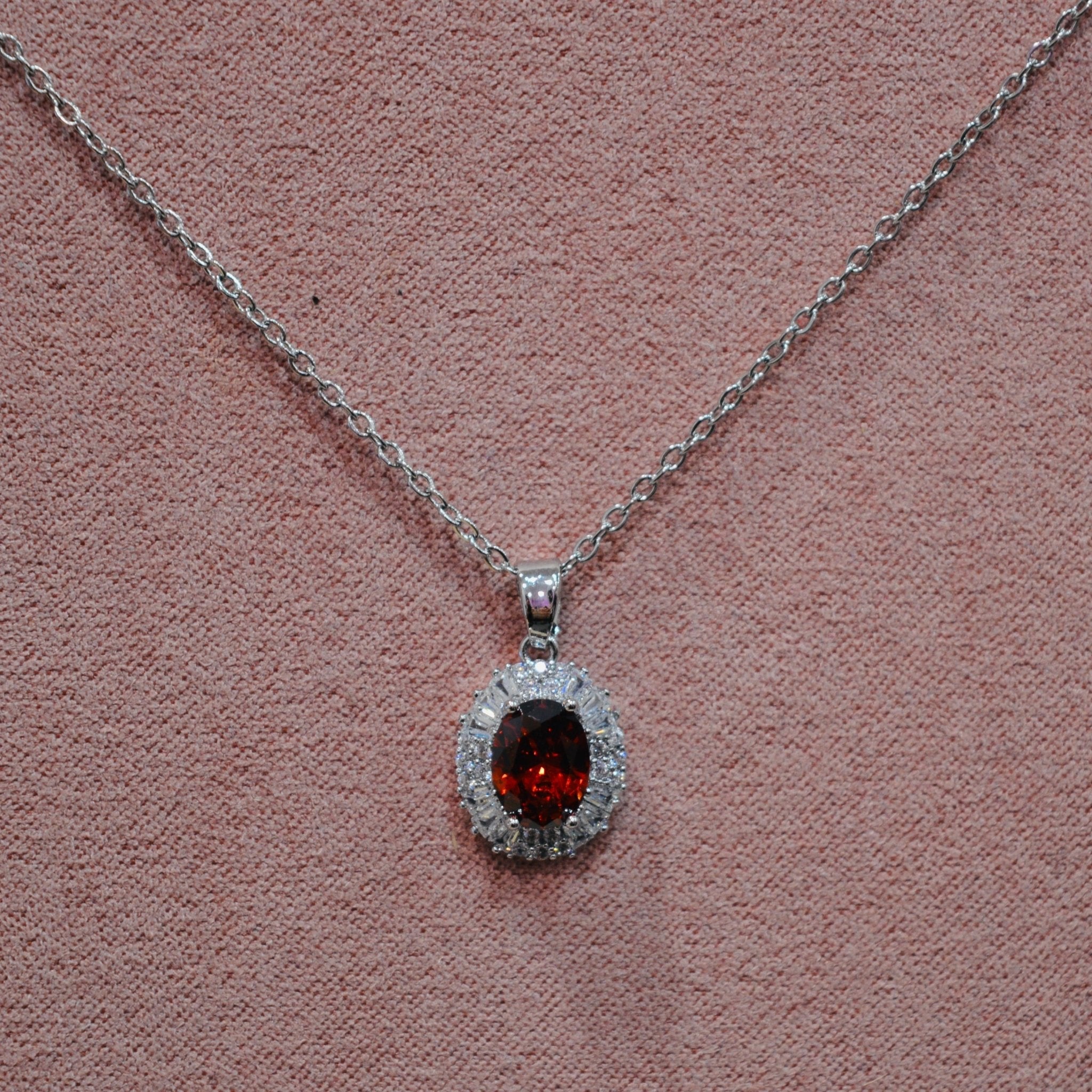 Collana argento con perla rosso rubino - Follie by Alice