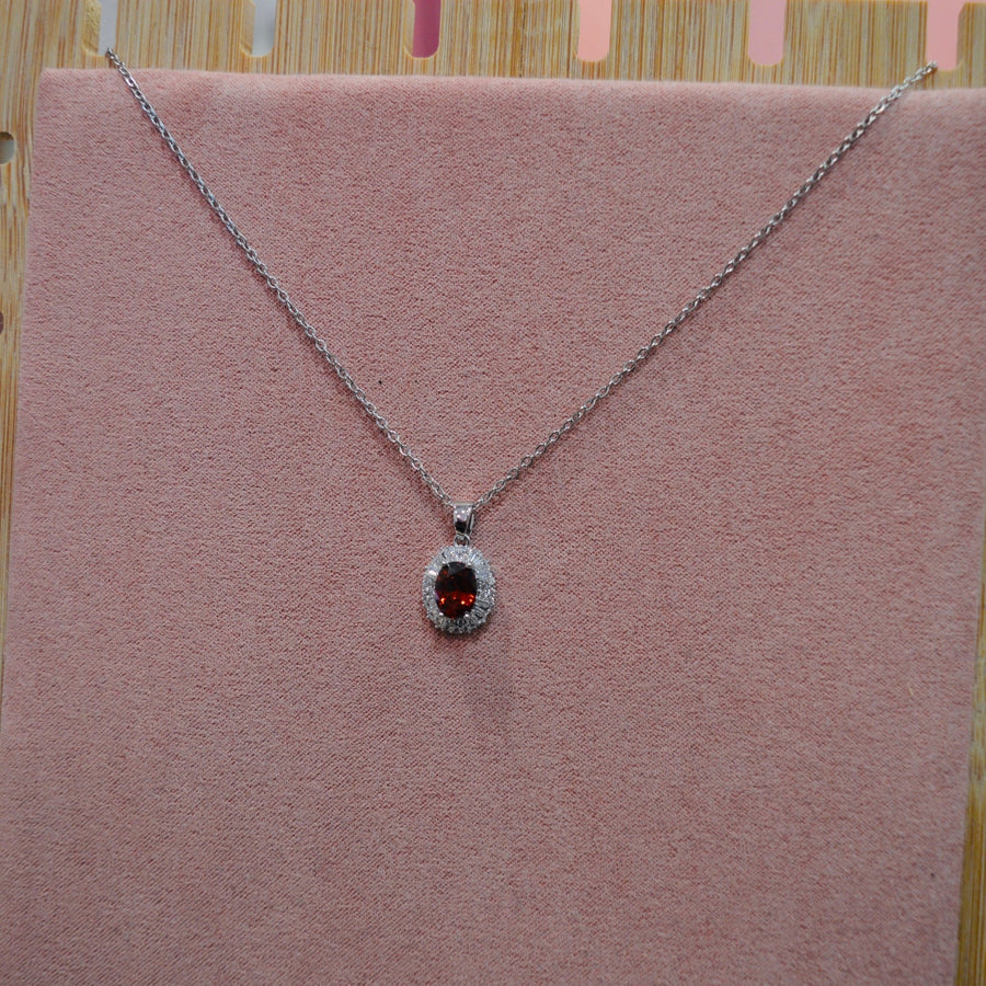 Collana argento con perla rosso rubino – alternate