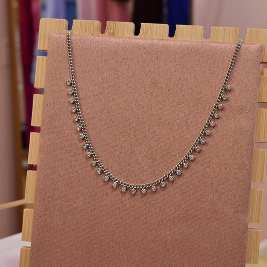 Collana argento con perline gioiello pendenti