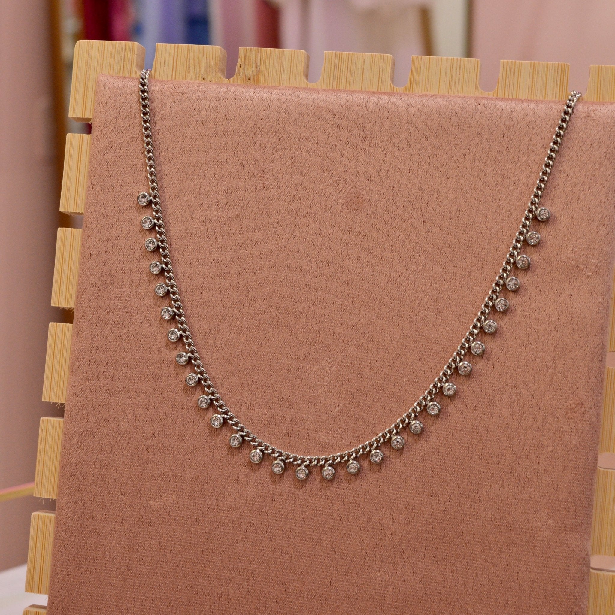 Collana argento con perline gioiello pendenti - Follie by Alice