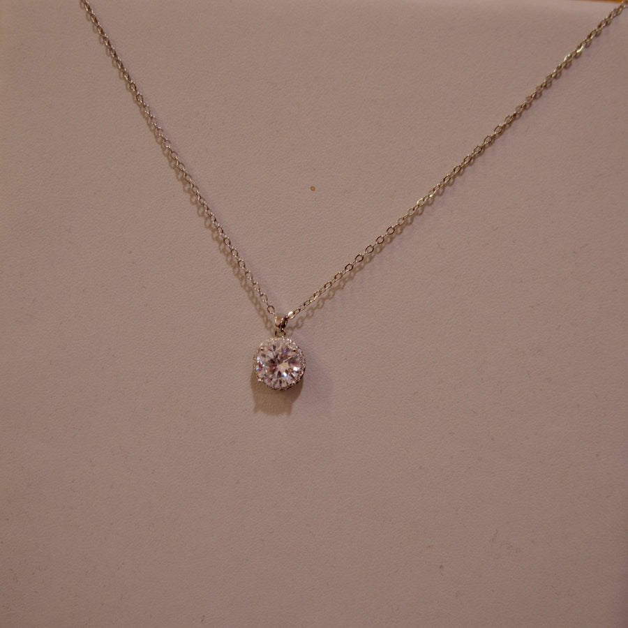 Collana argento con punto luce gioiello – alternate
