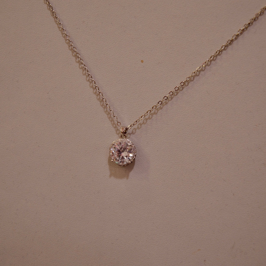 Collana argento con punto luce gioiello
