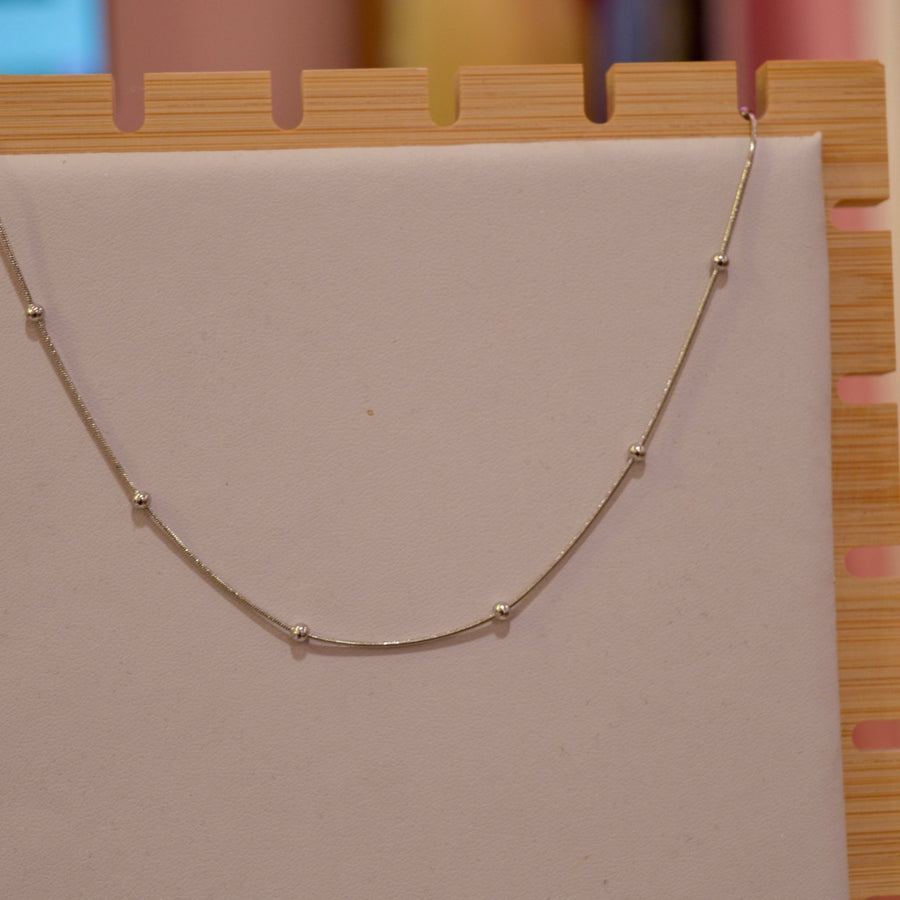Collana argento con sfere