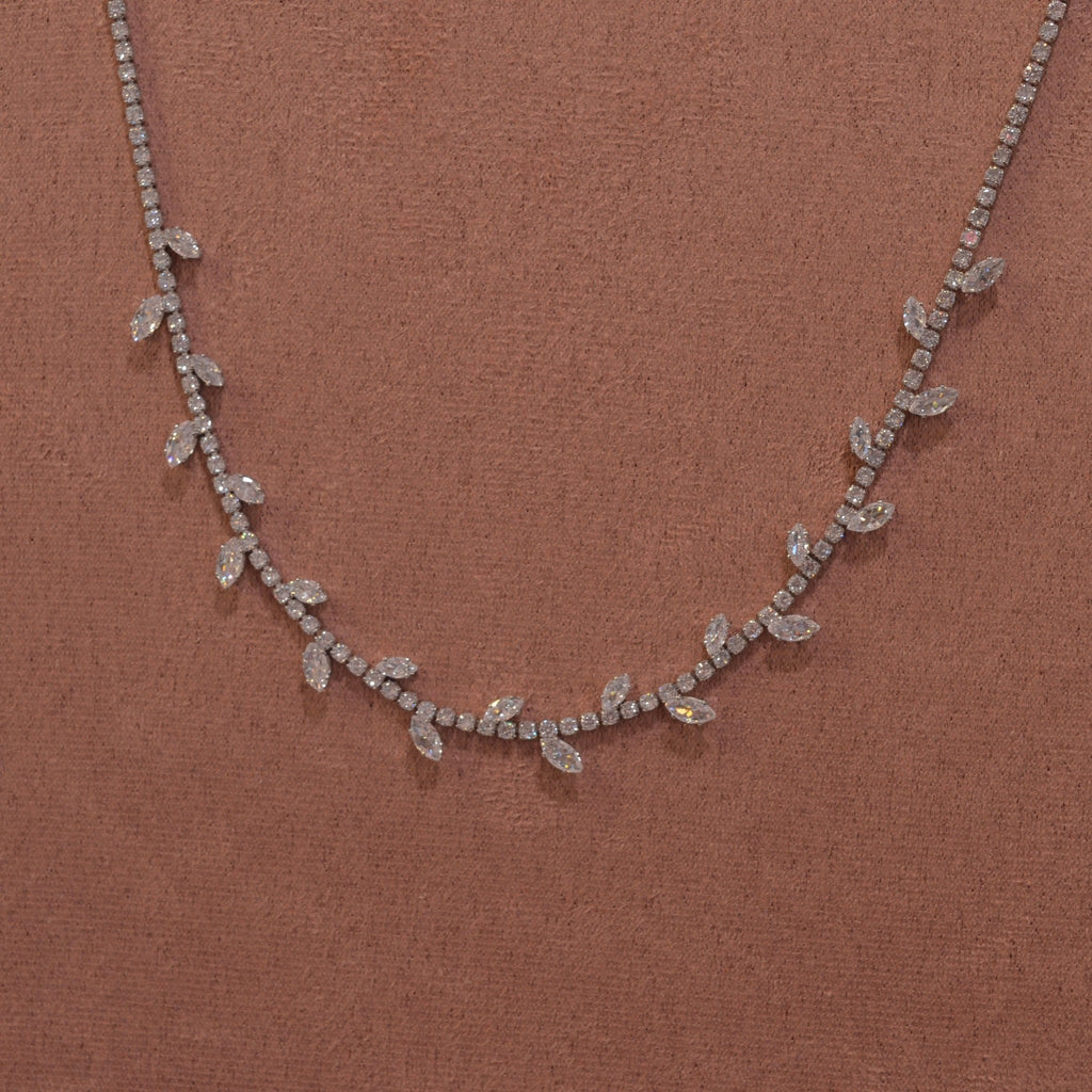 Collana argento tennis con strass a goccia - Follie by Alice