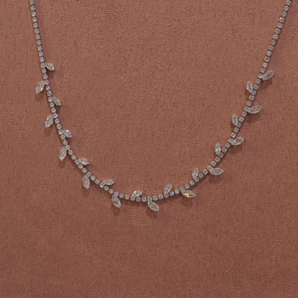Collana argento tennis con strass a goccia - Follie by Alice