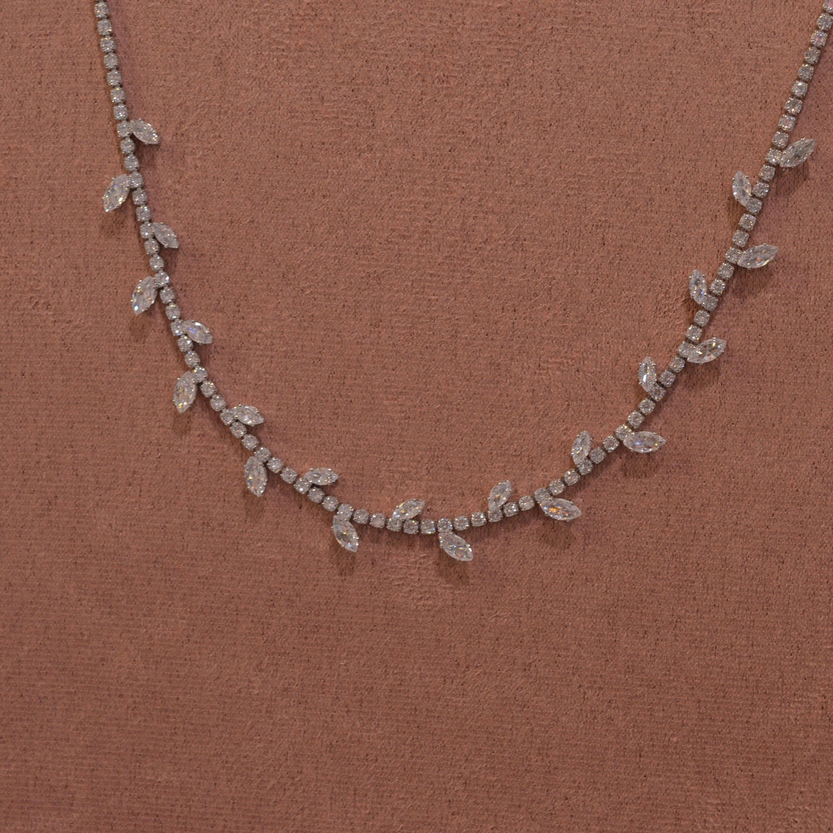Collana argento tennis con strass a goccia - Follie by Alice