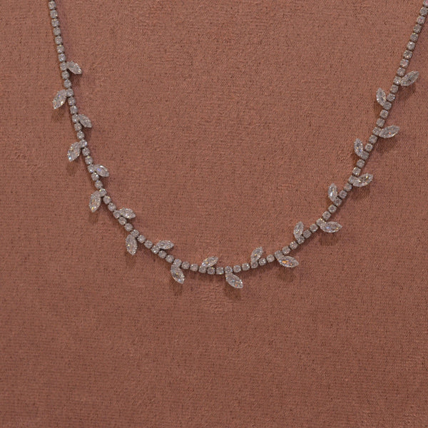 Collana argento tennis con strass a goccia - Follie by Alice