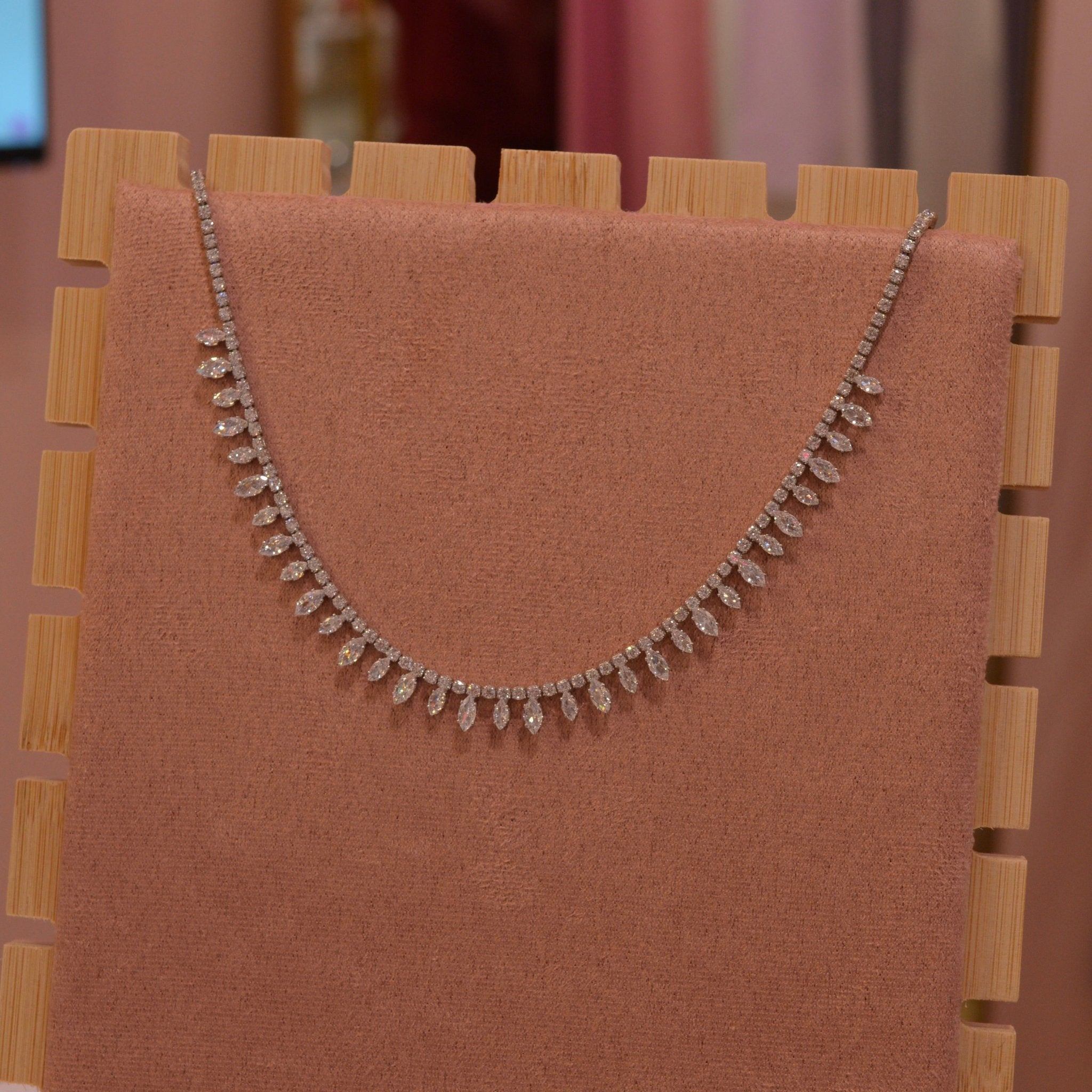 Collana argento tennis con strass a goccia - Follie by Alice