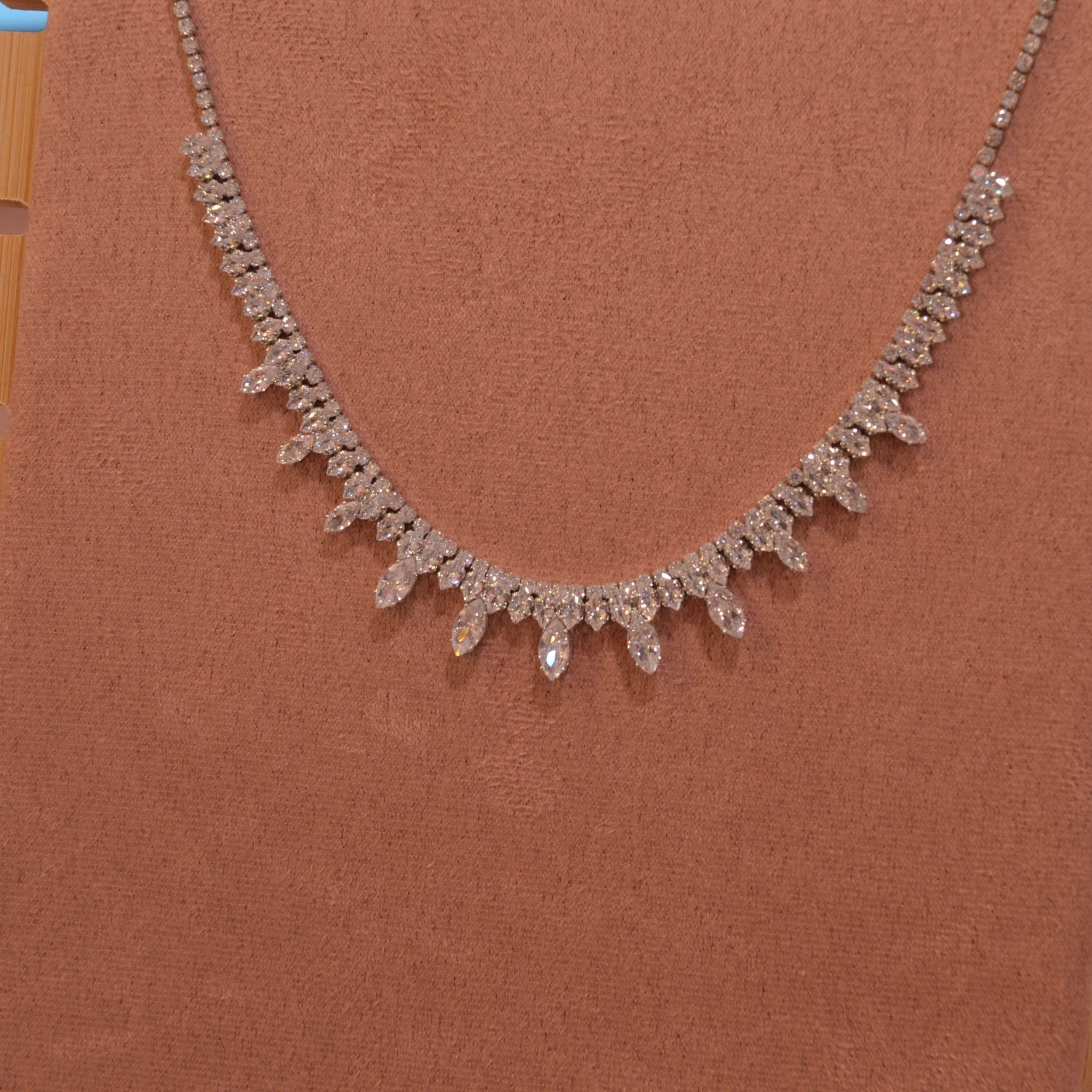 Collana argento tennis con strass brillanti a goccia - Follie by Alice