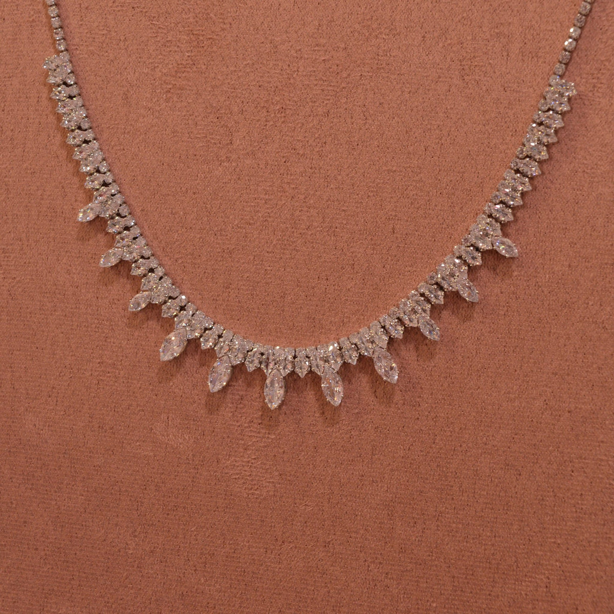 Collana argento tennis con strass brillanti a goccia - Follie by Alice