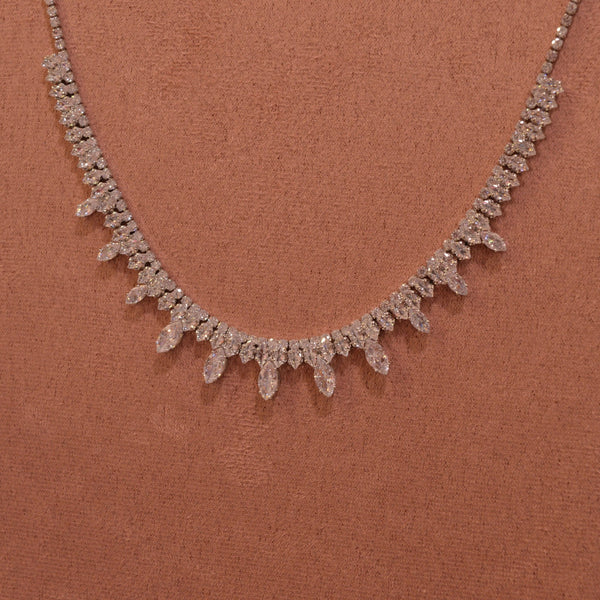 Collana argento tennis con strass brillanti a goccia - Follie by Alice