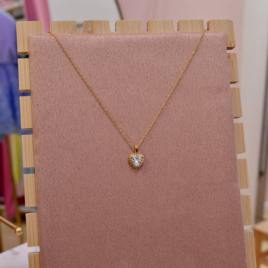Collana oro con cuore gioiello