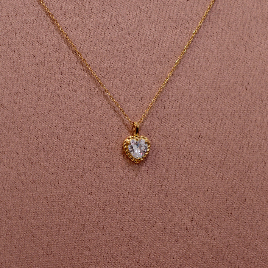 Collana oro con cuore gioiello