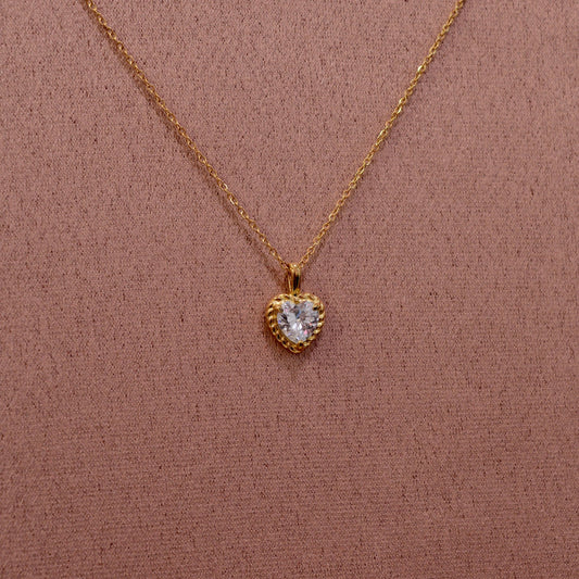 Collana oro con cuore gioiello