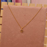 Collana oro con cuoricino con strass gioiello