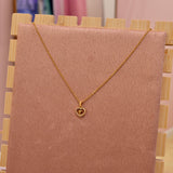 Collana oro con cuoricino con strass gioiello